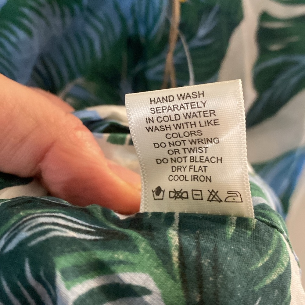 Tropical Leaf Print Swim Cover-Up - Picture 10 of 14